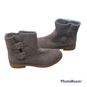 Rocket dog Women’s grey fleece lined ankle booties | Size 10 NWOB